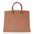 👜Shadow Birkin 35 Bag Limited Edition Gold Evercalf Leather New