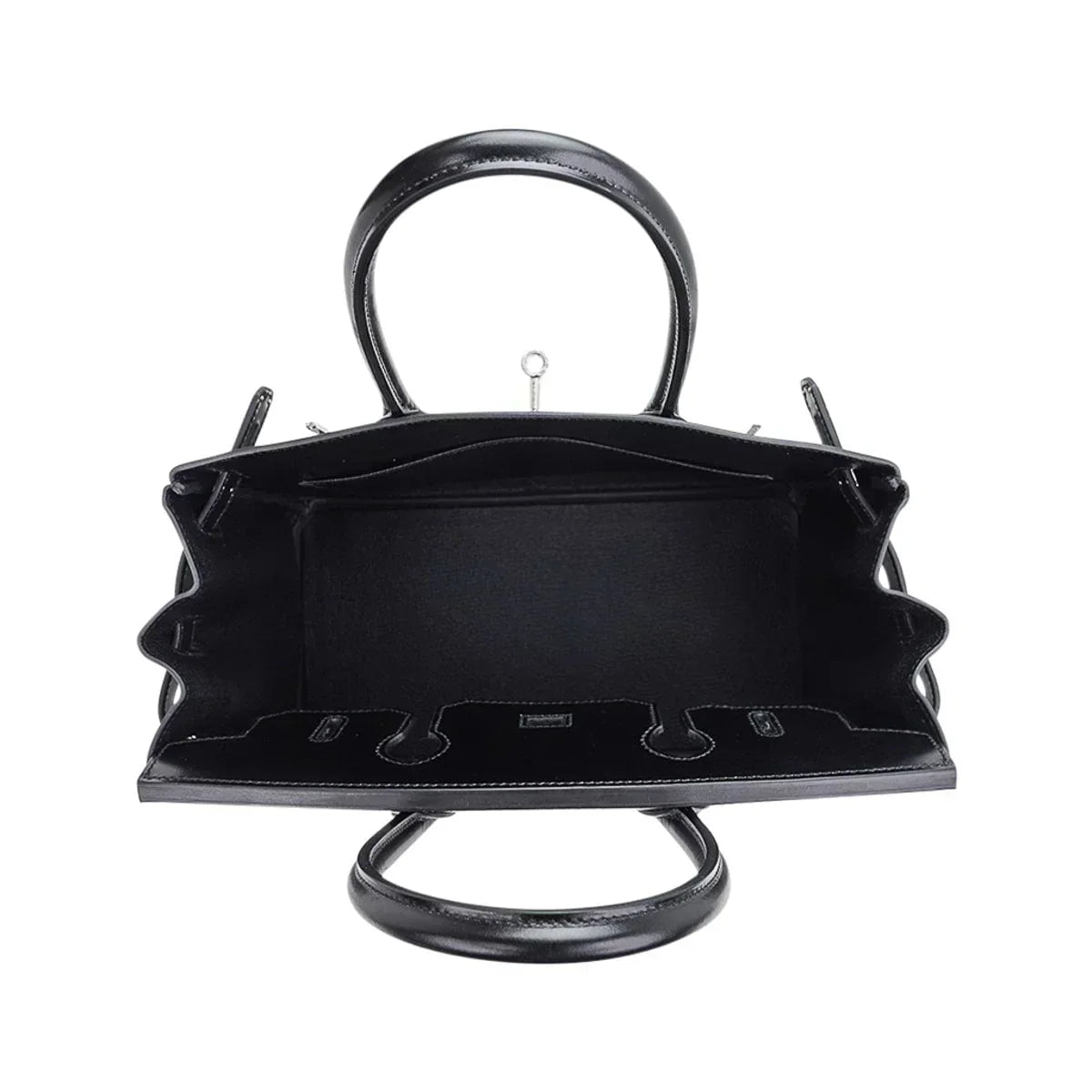 👜Birkin 30 Black Box Leather Bag Palladium Hardware