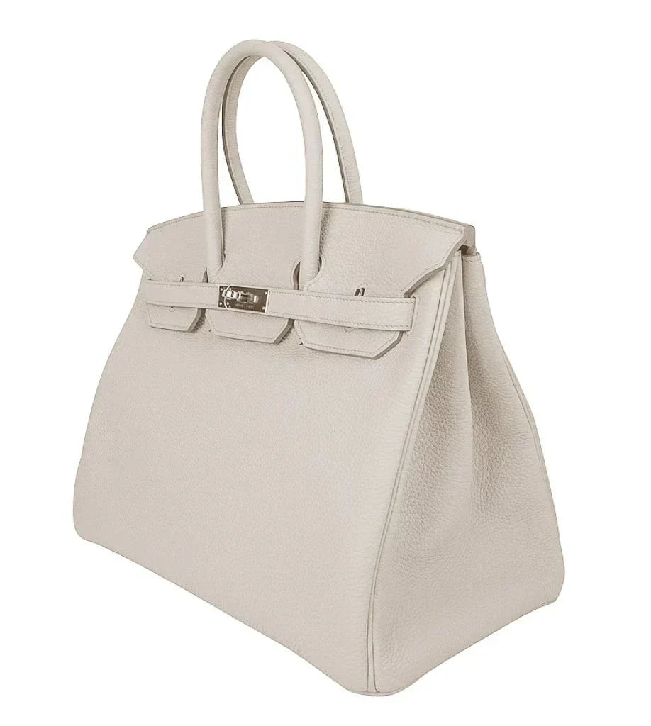 👜Birkin 35 Bag Beton Clemence Palladium Hardware