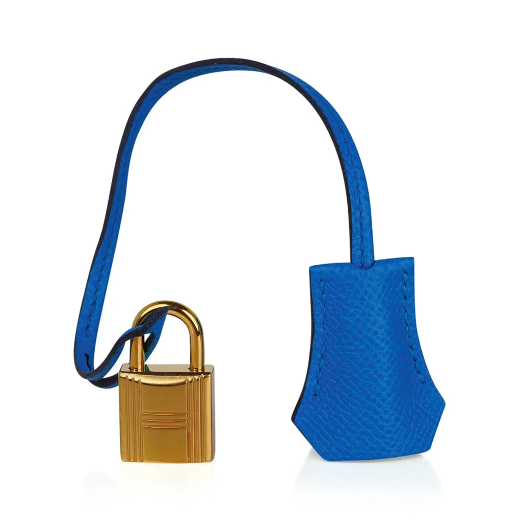 👜Birkin 30 Bag Bleu Frida Epsom Gold Hardware New w/ Box