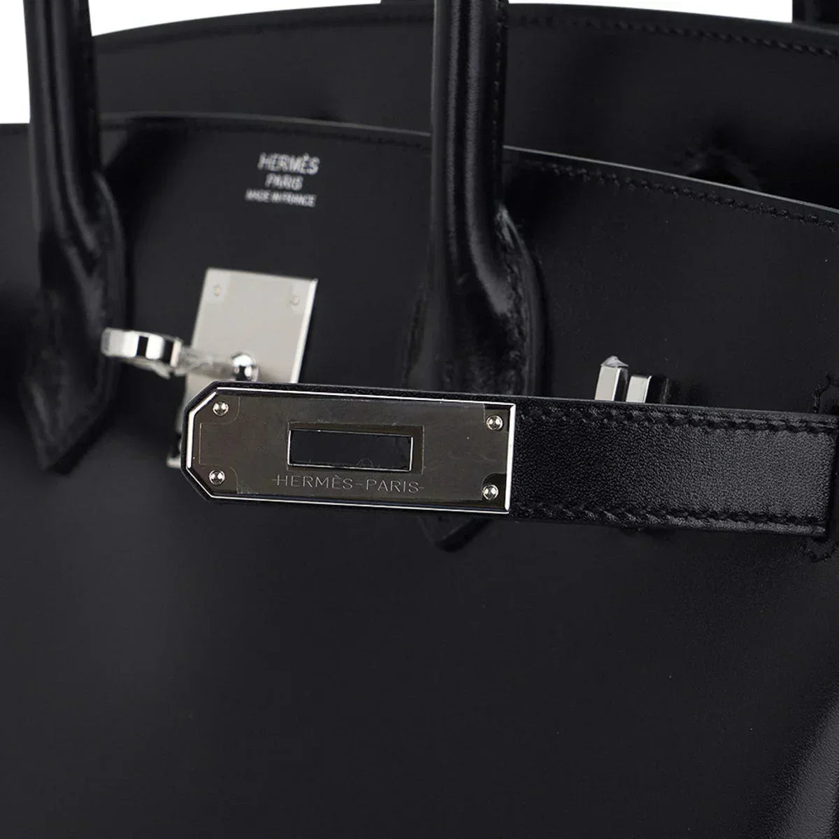 👜Birkin 30 Black Box Leather Bag Palladium Hardware