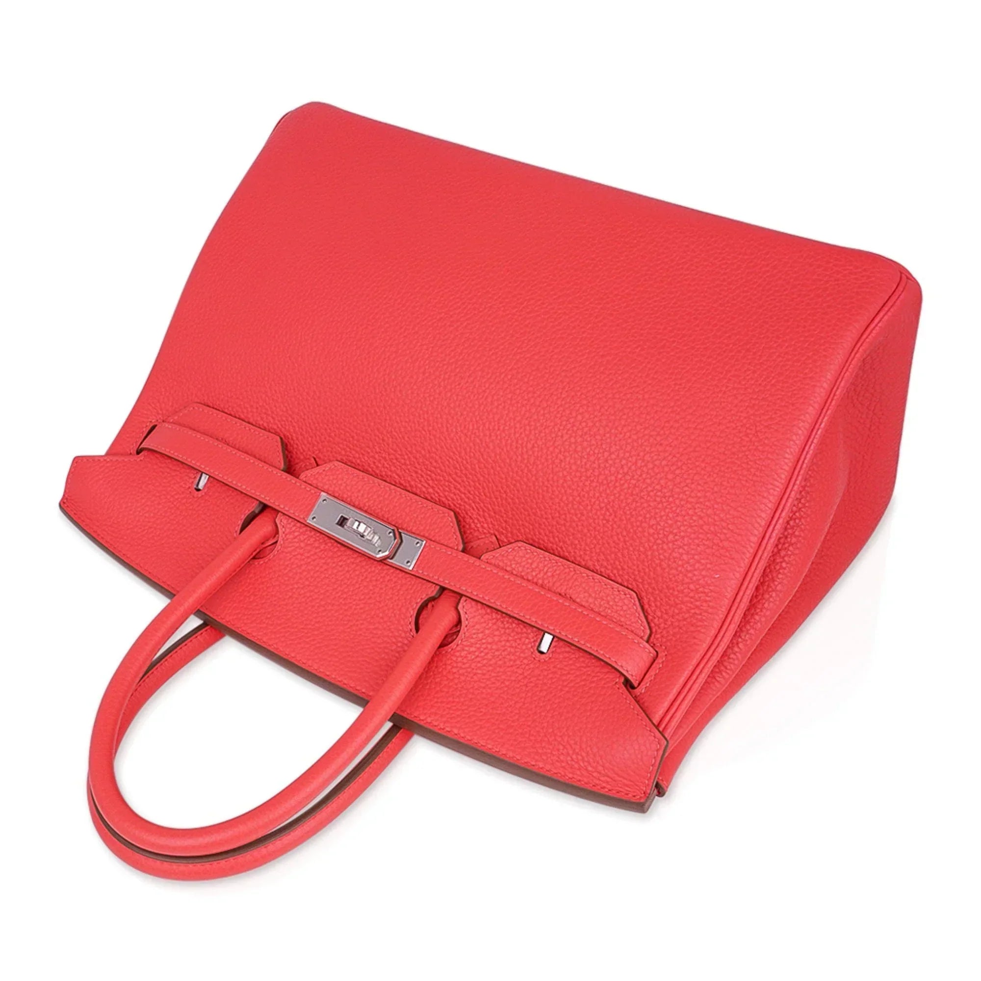 👜Birkin 35 Bag Rose Jaipur Clemence Leather with Palladium Hardware