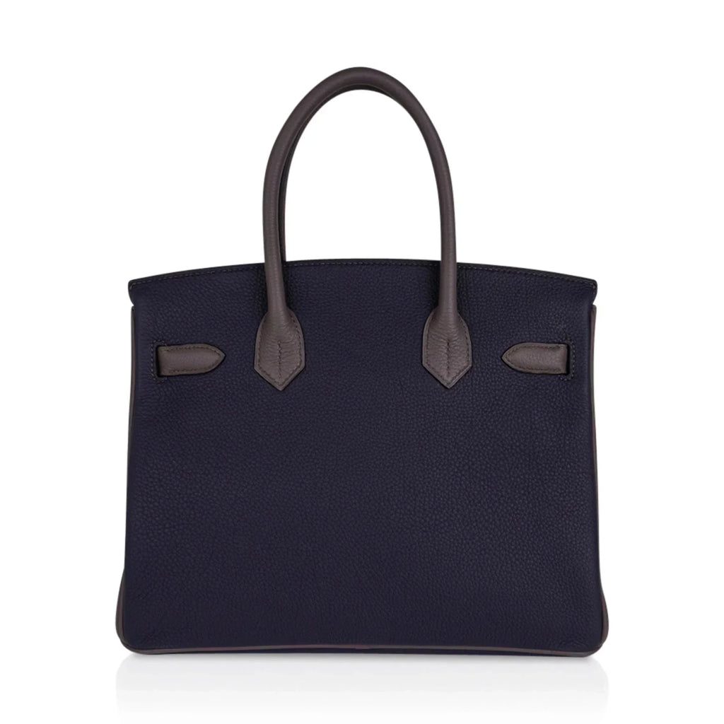 👜Special Order HSS Birkin 30 Bag Blue Nuit & Etain Togo Leather with Brushed Palladium Hardware