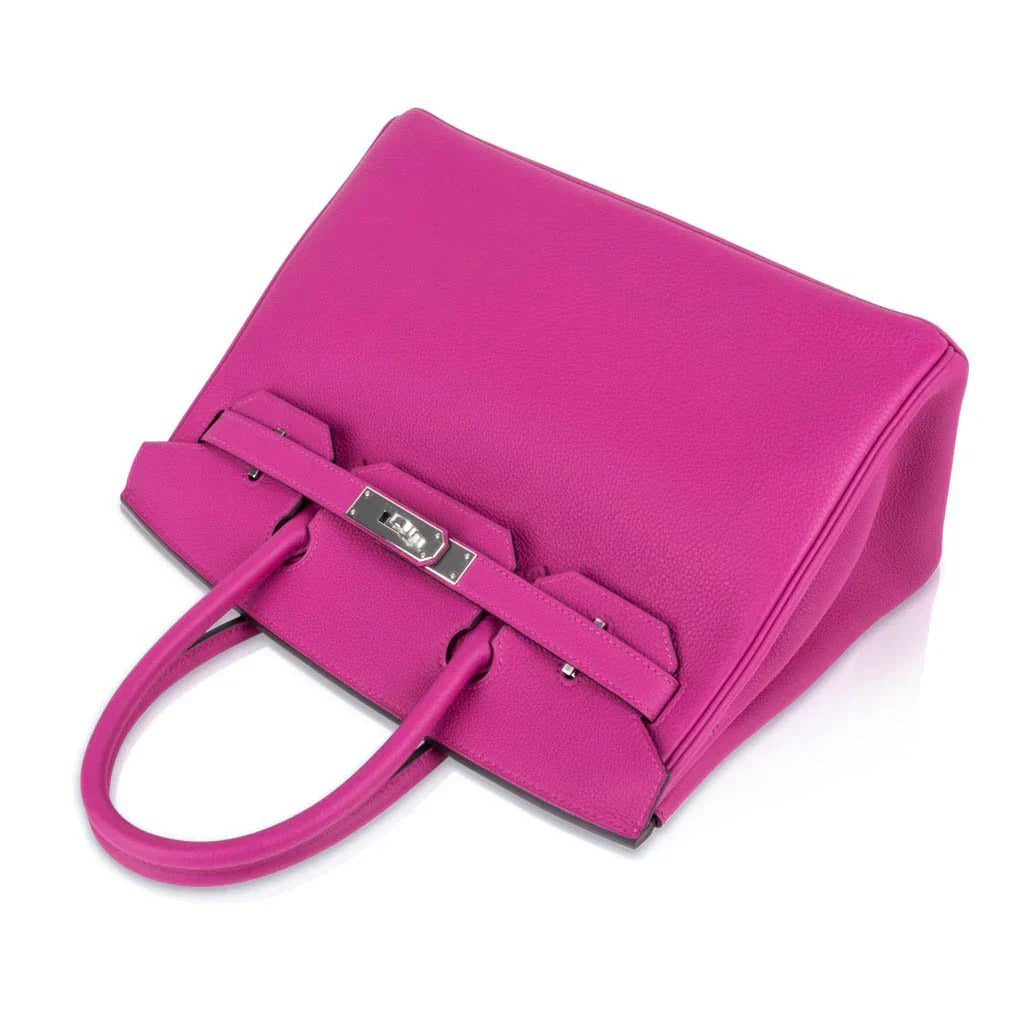👜Birkin 30 Bag Rose Pourpre Pink Togo Palladium