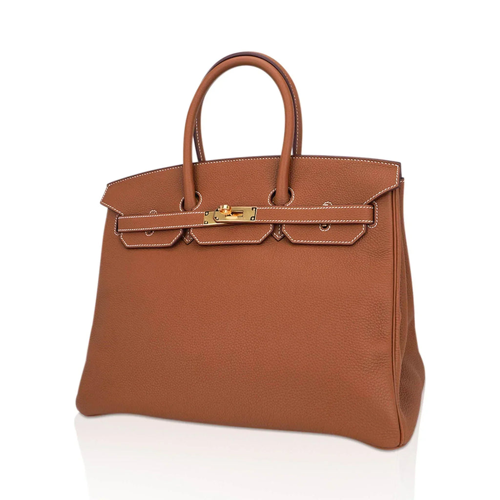👜Birkin 35 Bag Gold Togo Leather with Gold Hardware