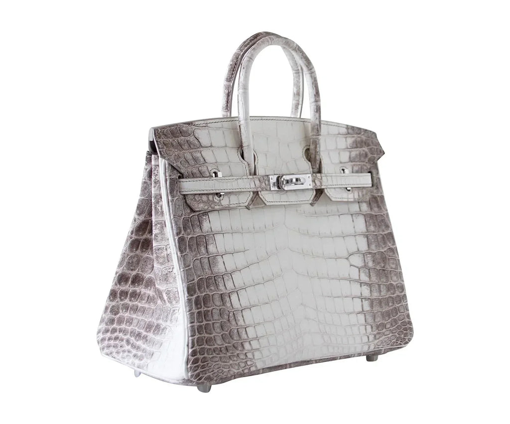 👜Birkin 25 Bag Blanc Himalaya Exquisite Jewel Palladium Hardware