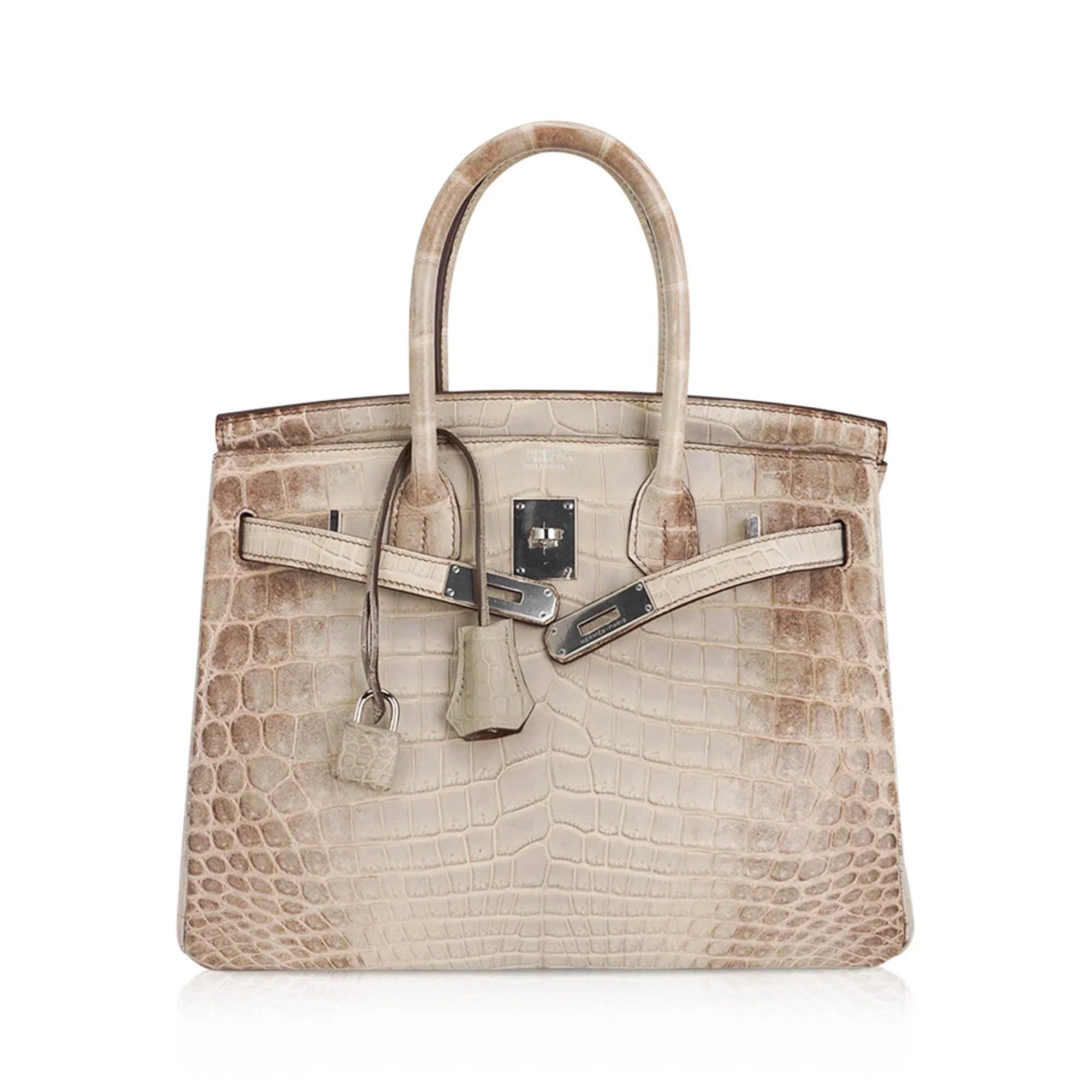 👜Birkin 30 Bag Gris Cendre Himalaya Crocodile Palladium Hardware