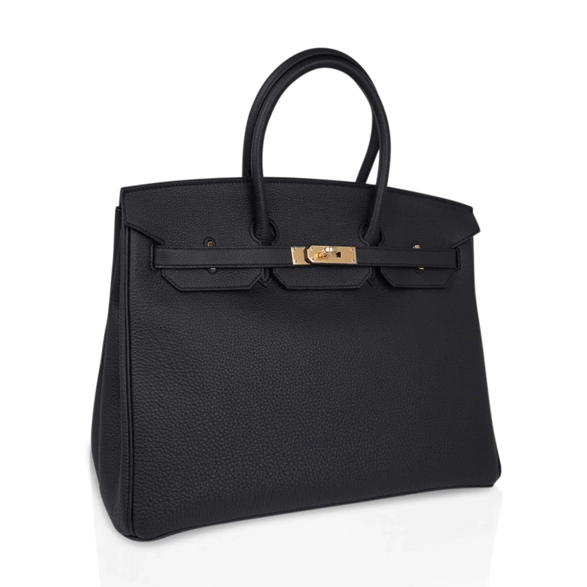 👜Limited Edition Birkin 35 Bag Plomb (Off Black) Togo Leather with Gold Hardware