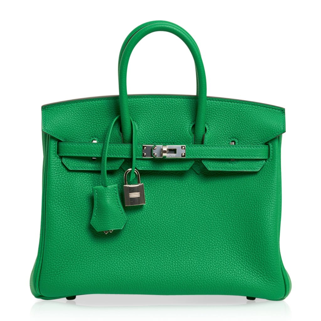 👜Verso Birkin 25 Bag Bamboo & Caramel Togo Leather with Palladium Hardware