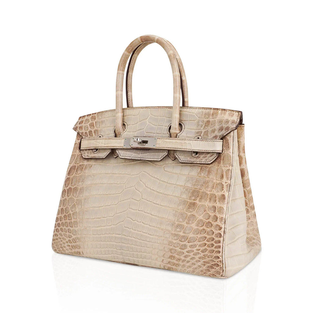 👜Birkin 30 Bag Gris Cendre Himalaya Crocodile Palladium Hardware