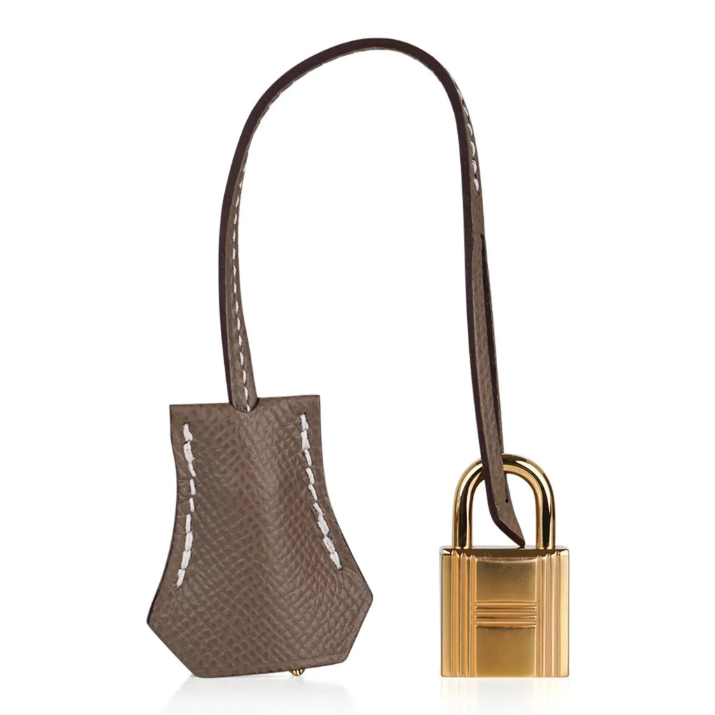 👜Birkin Sellier 25 Etoupe Gold Hardware Epsom Leather New w/Box