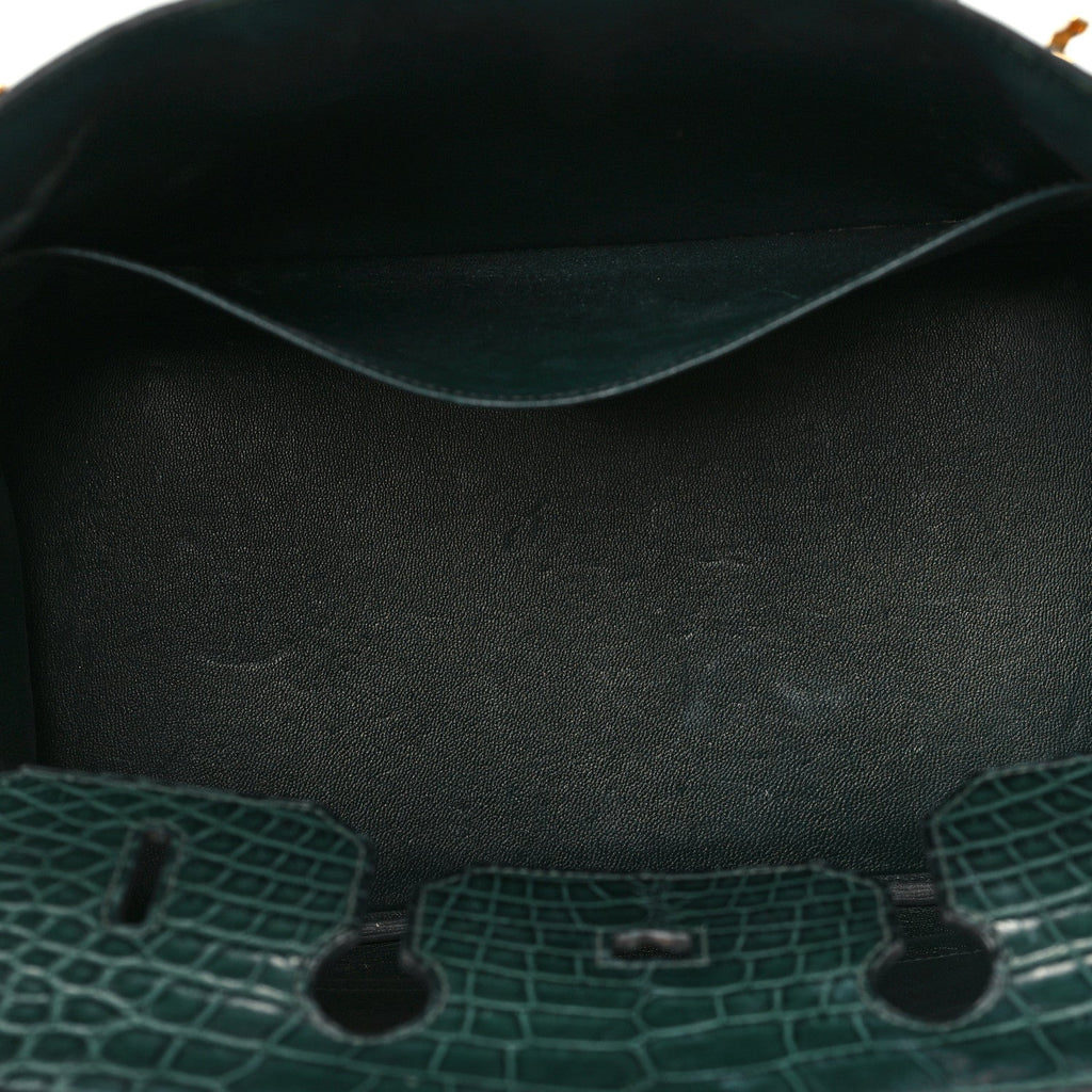 👜Birkin Vert Titien Matte Alligator Gold Hardware