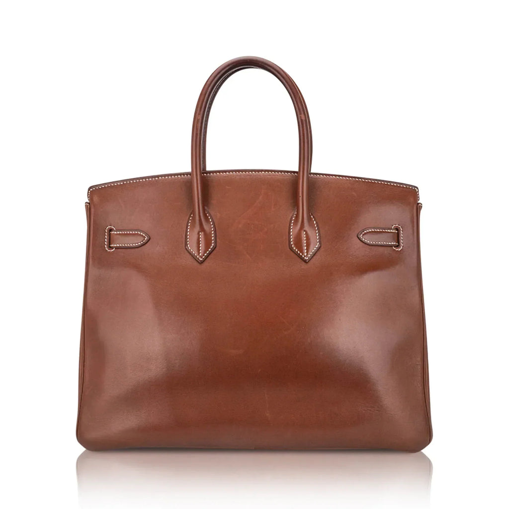 👜Vintage Limited Edition Birkin 35 Bag Fauve Barenia Leather with Gold Hardware