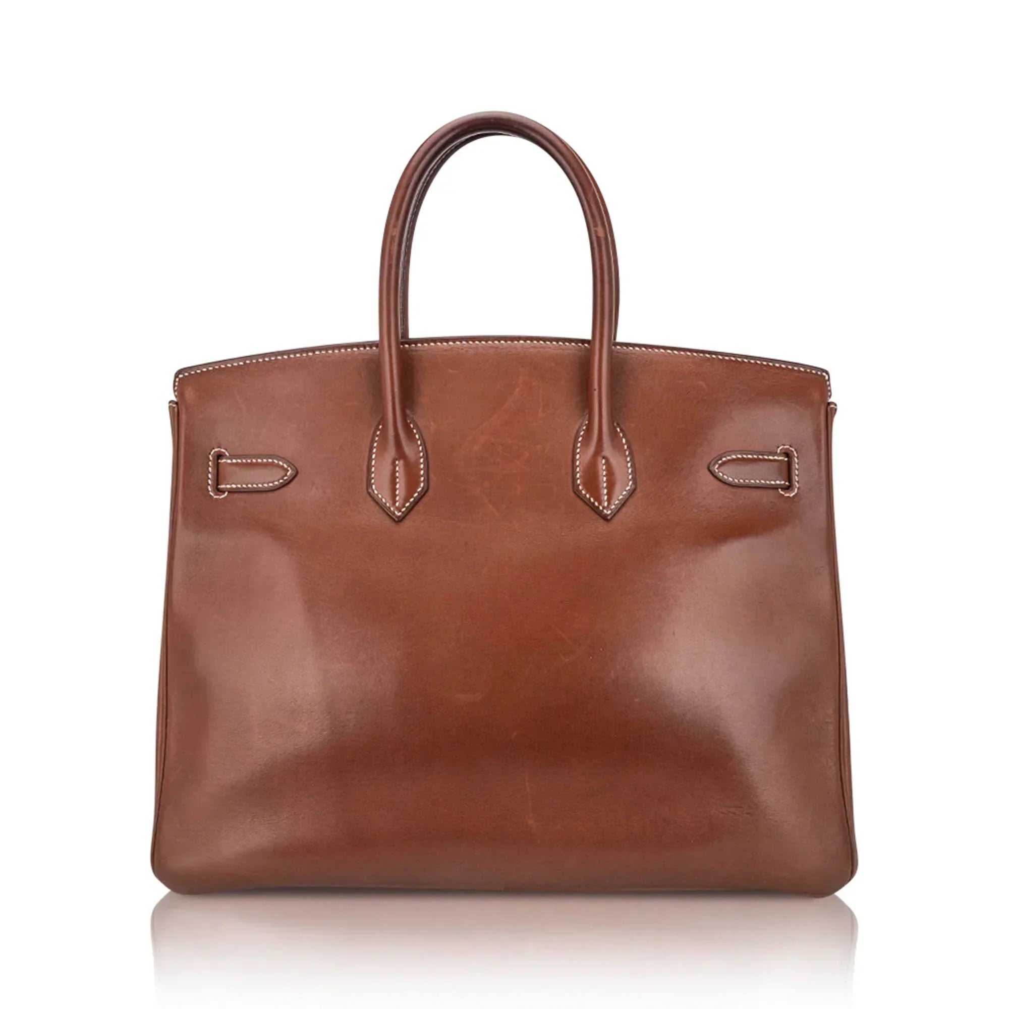 👜Vintage Limited Edition Birkin 35 Bag Fauve Barenia Leather with Gold Hardware