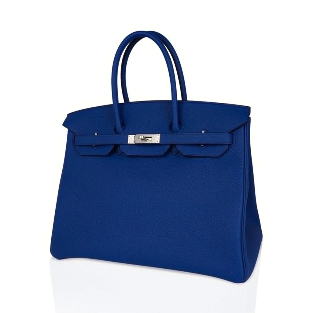 👜Birkin 35 Bag Blue de France Togo Leather with Palladium Hardware