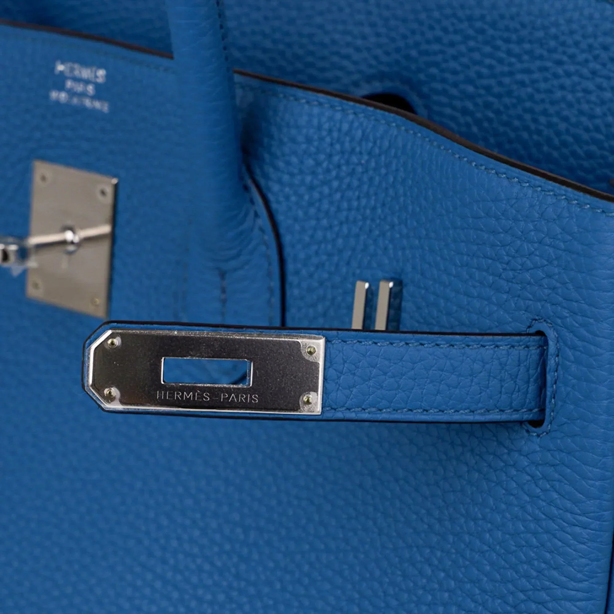 👜Birkin 35 Bag Rich Blue Izmir Clemence Palladium