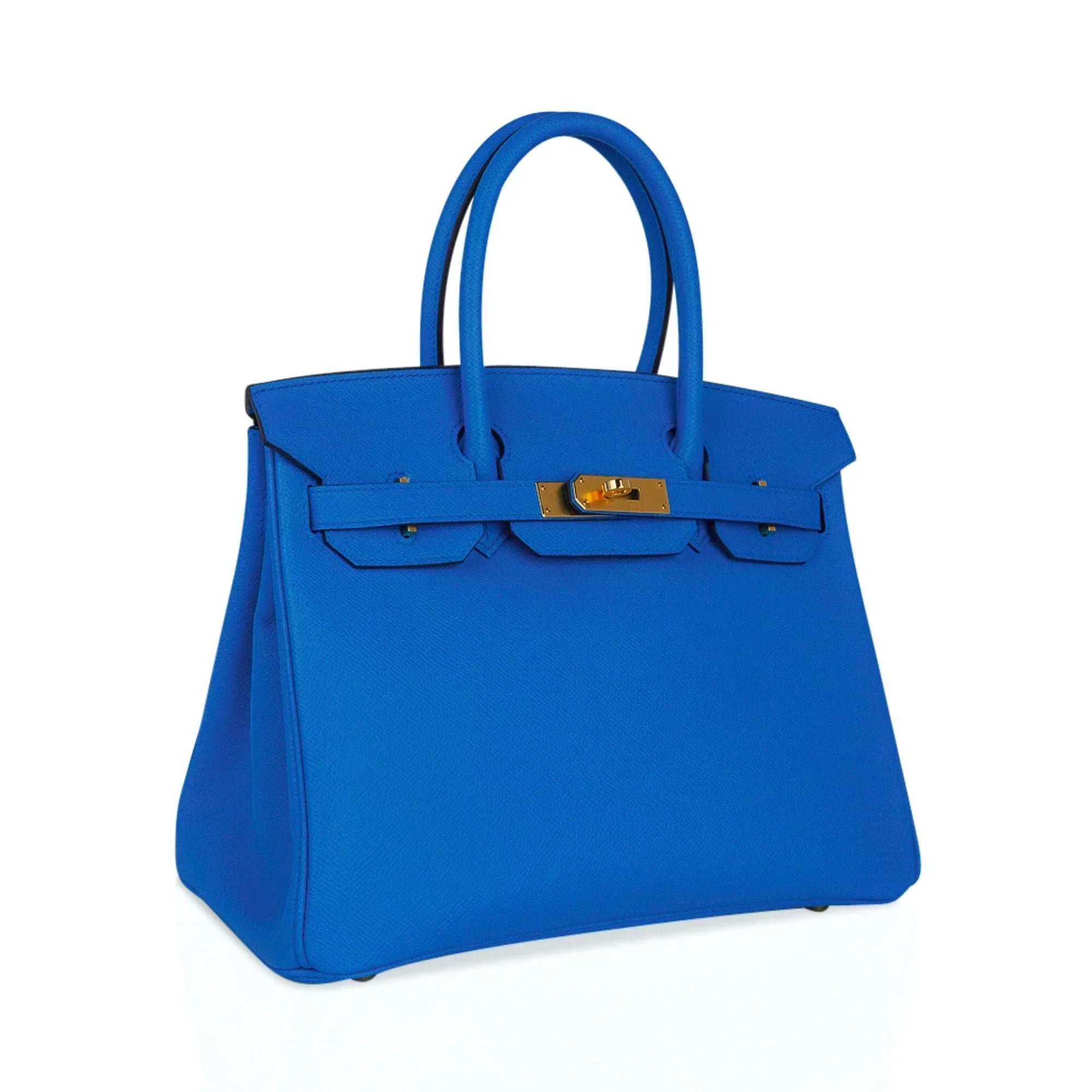 👜Birkin 30 Bag Bleu Frida Epsom Gold Hardware New w/ Box