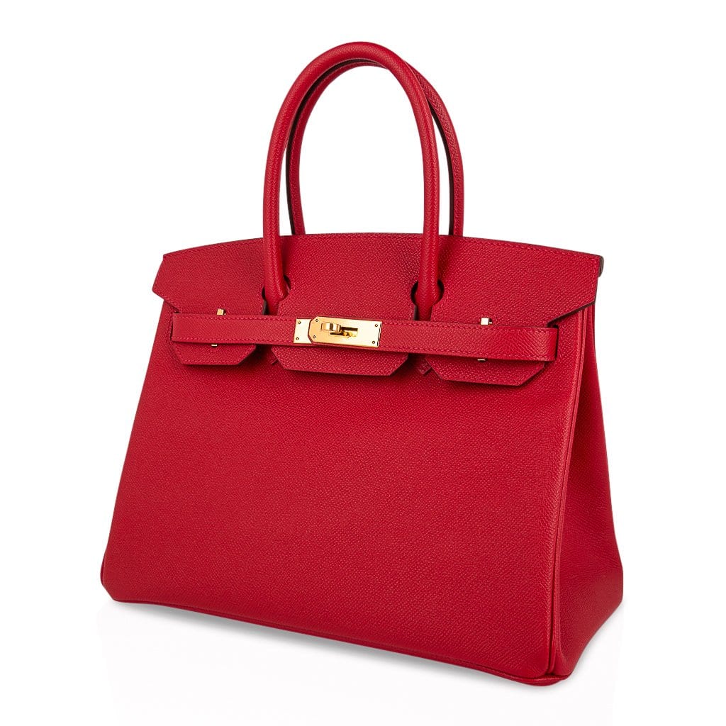 👜Birkin 30 Bag Rouge Casaque Gold Hardware Epsom Leather