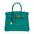 👜Birkin 30 Bag Vert Jade Epsom Leather with Gold Hardware
