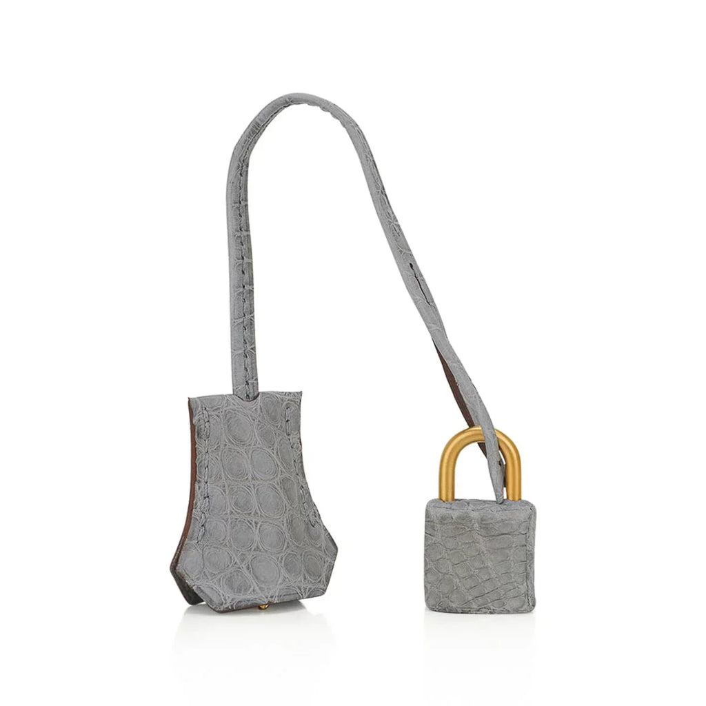 👜Special Order HSS Birkin 25 Bag in Matte Alligator Vanille and Gris Pearl Alligator with Brushed Gold Hardware
