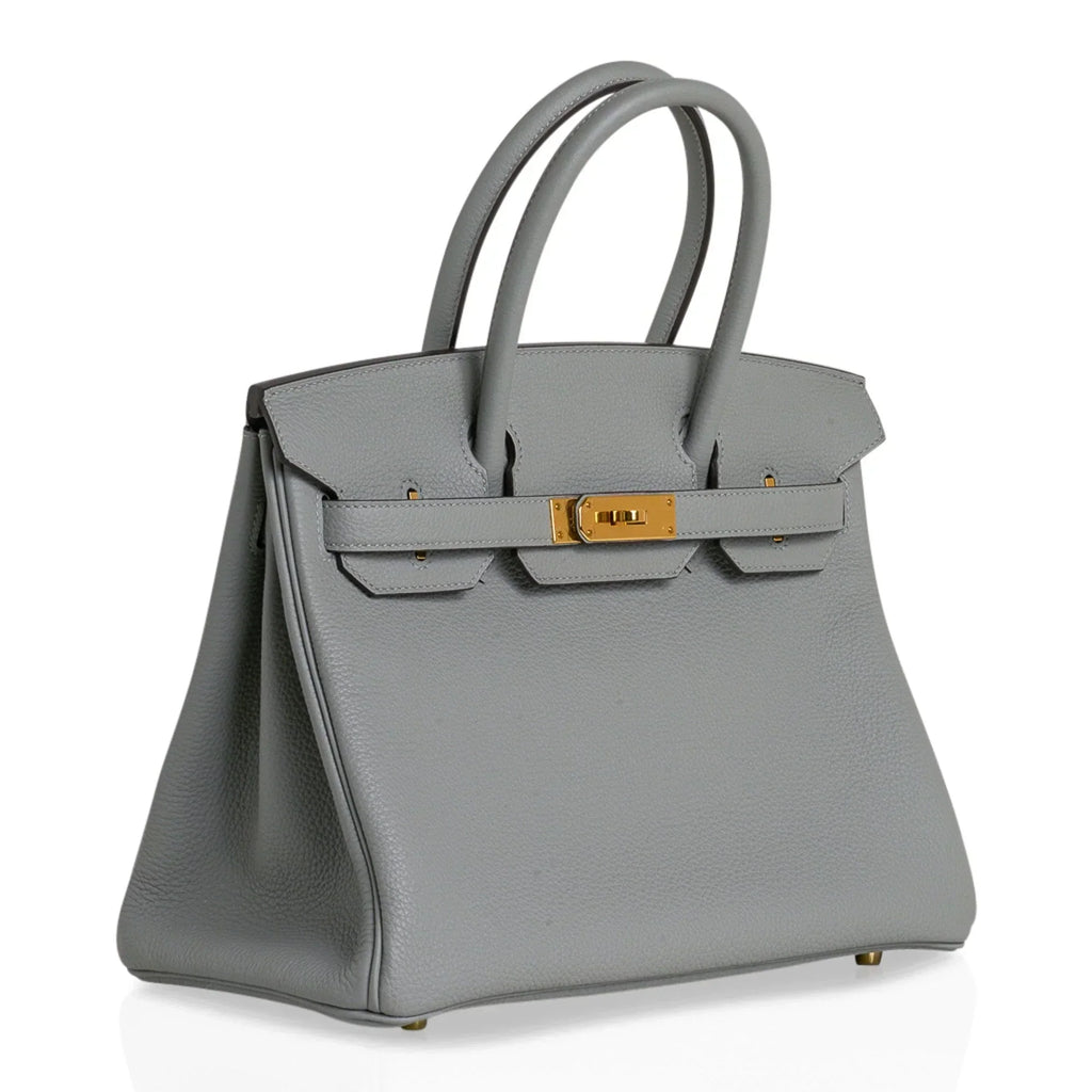 👜Birkin 30 Bag Gris Mouette Gold Hardware Togo Leather
