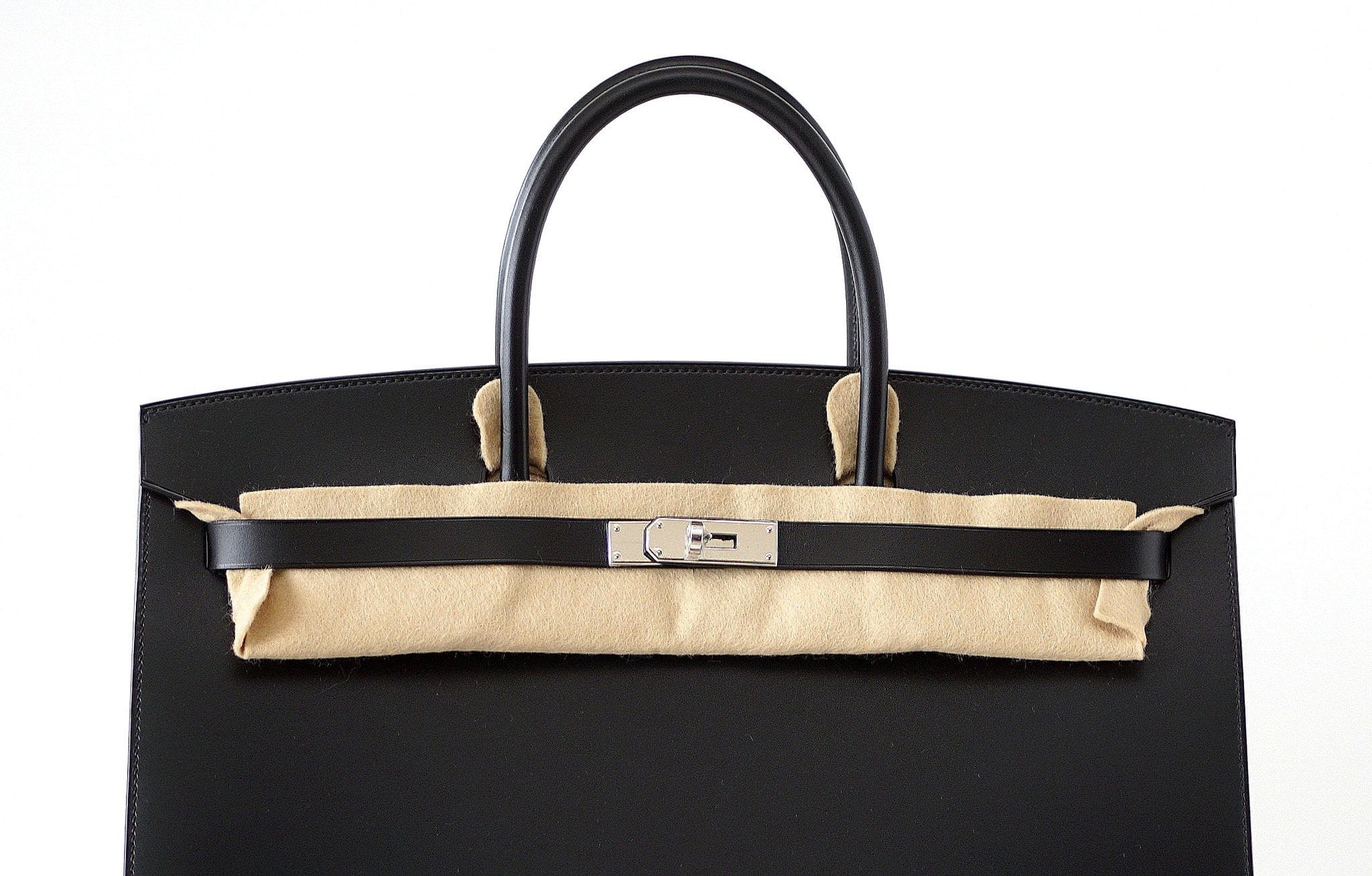 👜Birkin 40 Bag Sellier Black Vache Hunter/ Veau Evercalf Limited Edition