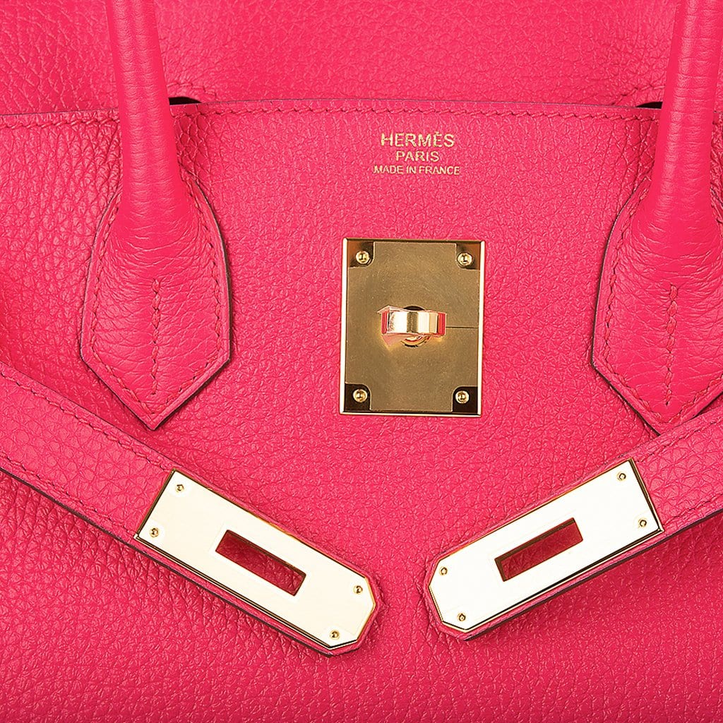 👜Birkin 30 Bag Rose Extreme Clemence Leather with Gold Hardware