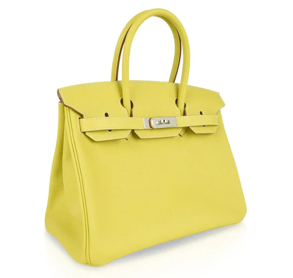 👜Birkin 30 Bag Rare Lime Candy Limited Edition Gris Perle Interior Palladium