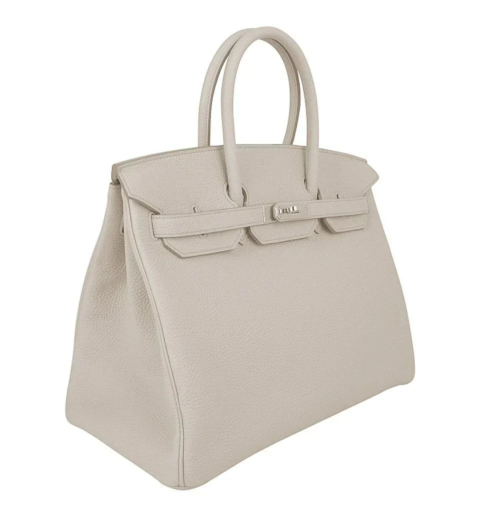 👜Birkin 35 Bag Beton Clemence Palladium Hardware