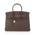 👜Birkin 35 Bag Chocolate Togo Gold Hardware