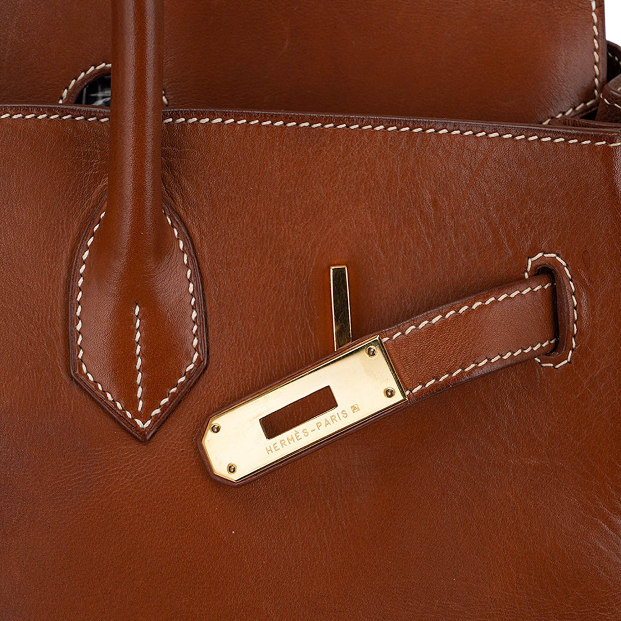 👜Vintage Limited Edition Birkin 35 Bag Fauve Barenia Leather with Gold Hardware