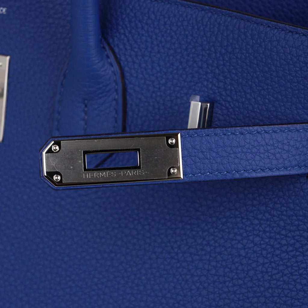 👜Birkin 35 Bag Blue de France Togo Leather with Palladium Hardware