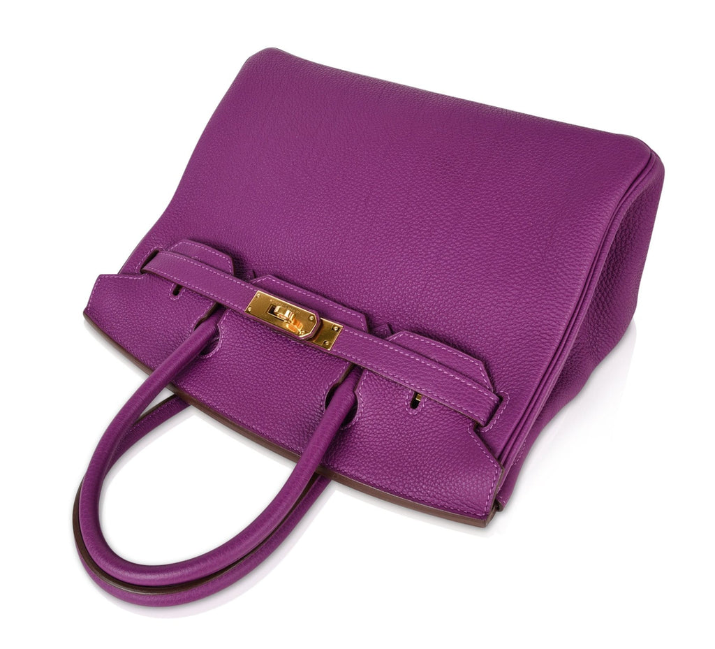 👜Birkin 30 Bag Anemone Togo Gold Hardware Exotic Purple Beauty