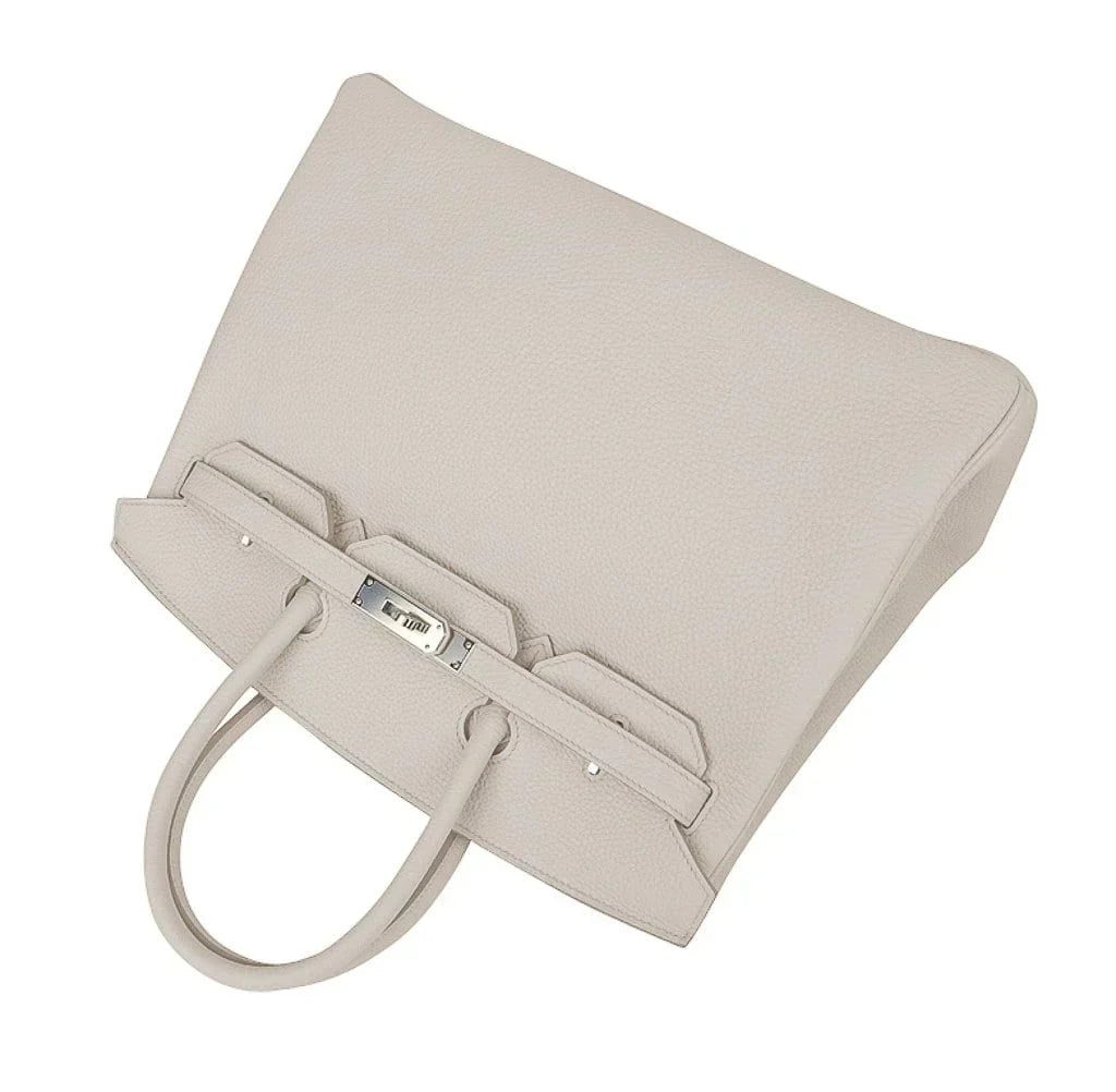 👜Birkin 35 Bag Beton Clemence Palladium Hardware