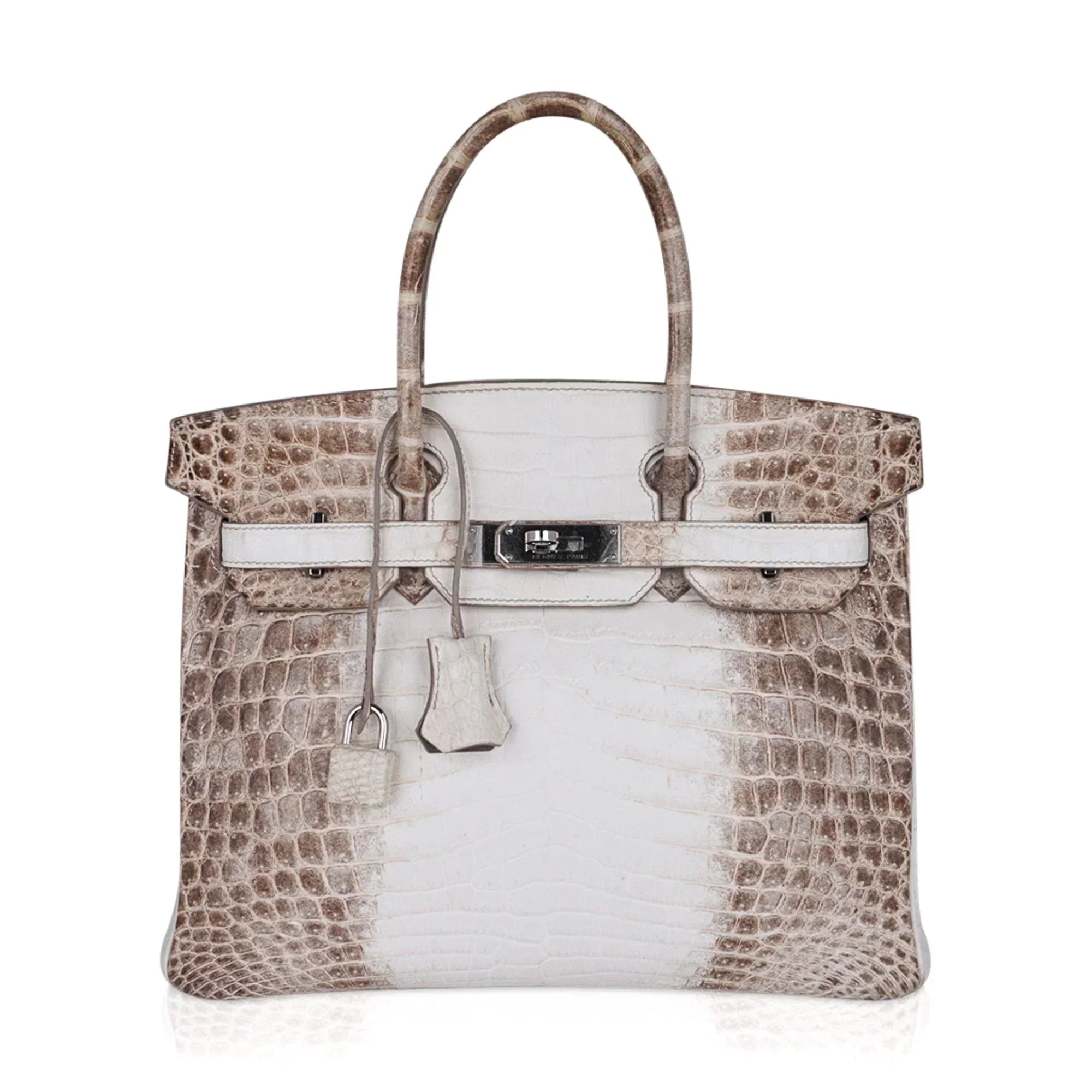 👜Birkin 30 Bag Himalaya Blanc Crocodile Palladium Hardware