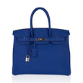 👜Birkin 35 Bag Blue de France Togo Leather with Palladium Hardware