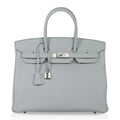 👜Birkin 35 Bag Blue Bleu Pale Togo Palladium Hardware