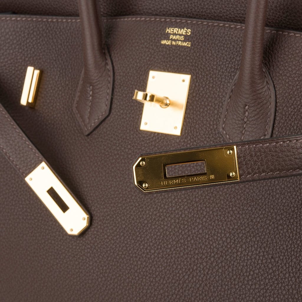 👜Birkin 35 Bag Chocolate Togo Gold Hardware