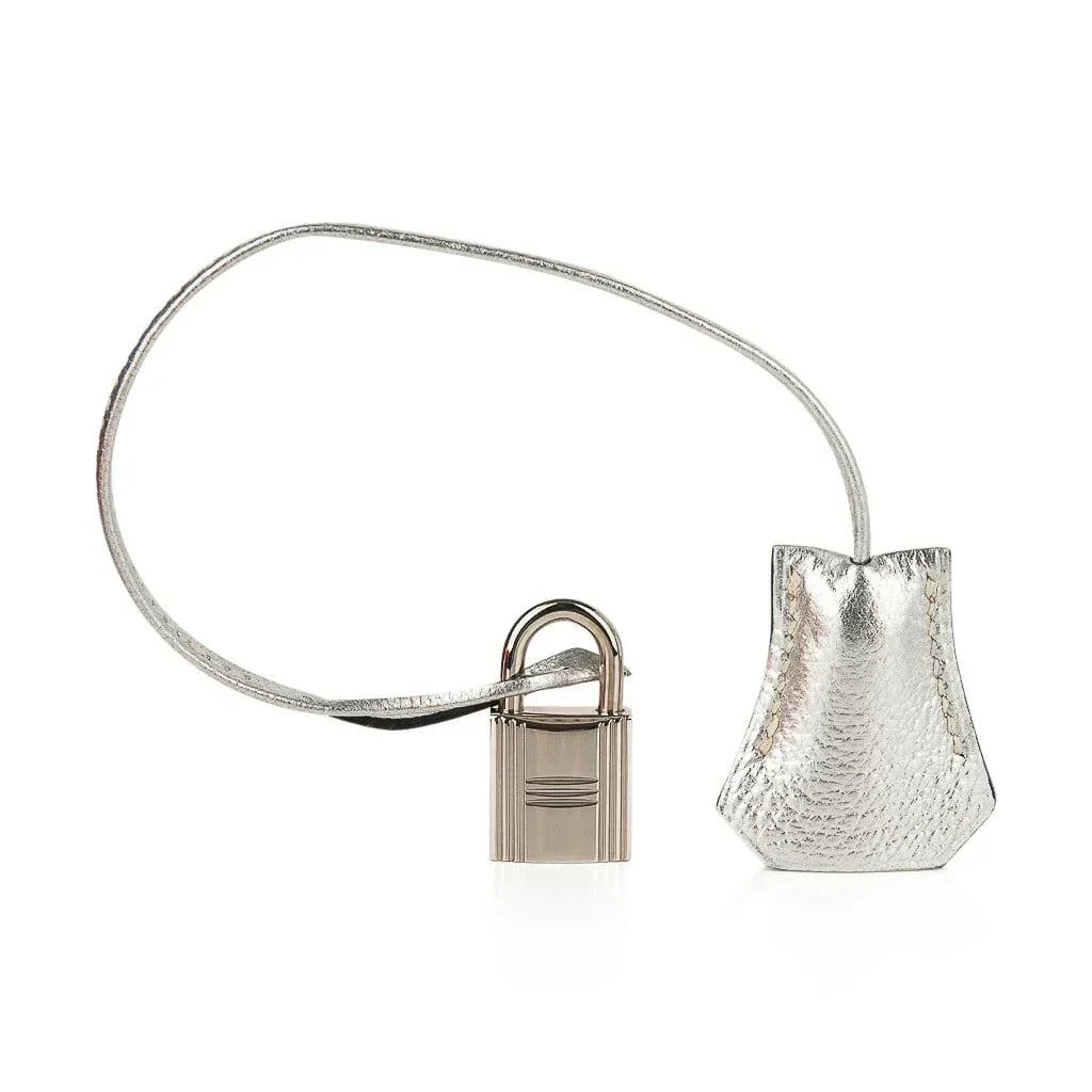 👜Limited Edition Birkin 30 Bag Silver Metallic Chevre Leather with Palladium Hardware