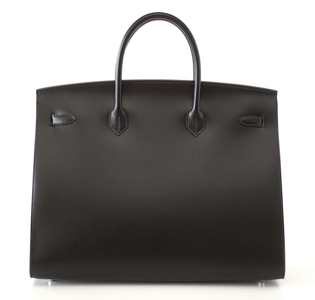 👜Birkin 40 Bag Sellier Black Vache Hunter/ Veau Evercalf Limited Edition