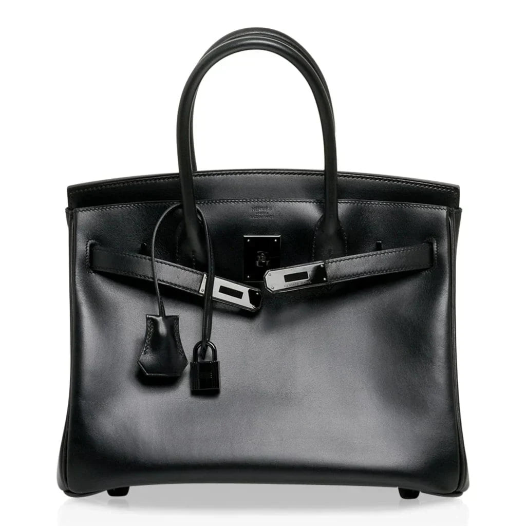 👜Birkin 30 Bag So Black Limited Edition Box Leather