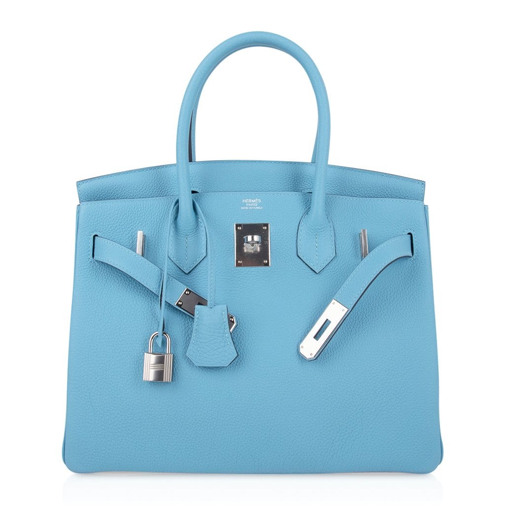 👜Birkin 30 Bag Blue du Nord Togo Leather Palladium Hardware