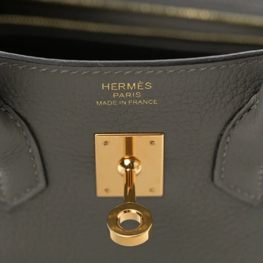 👜Birkin 25 Gris Meyer crafted from incredibly soft Togo calfskin leather
