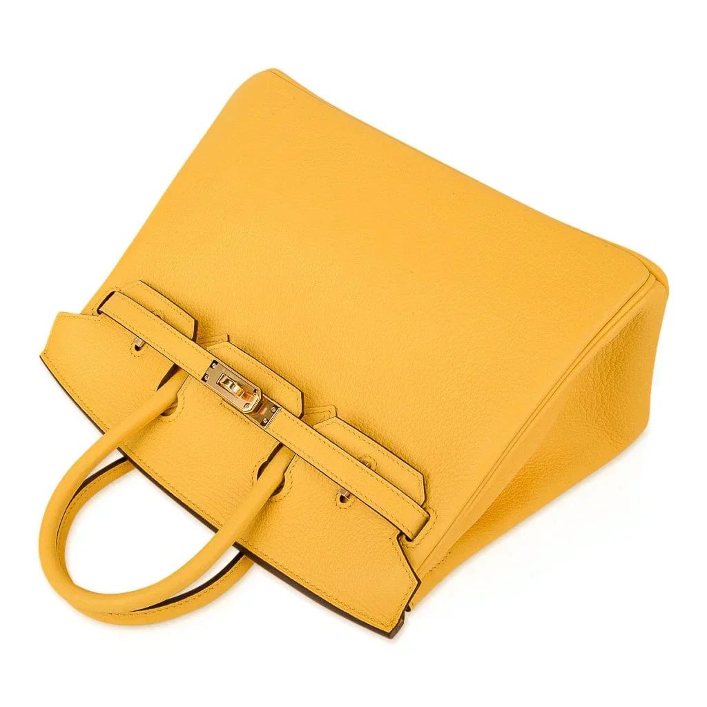 👜Birkin 25 Bag Jaune de Naples Novillo Gold Hardware
