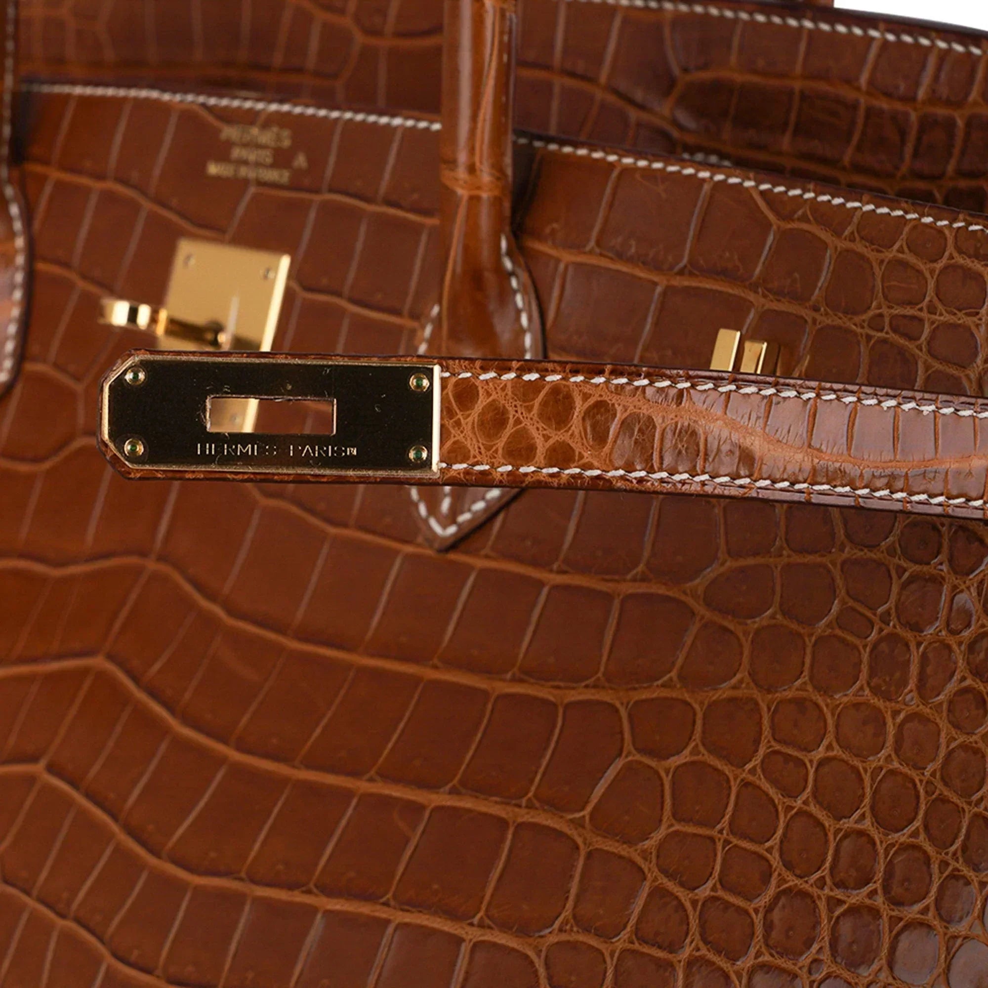 👜Birkin 40 Bag Rare Fauve Matte Porosus Crocodile Gold Hardware