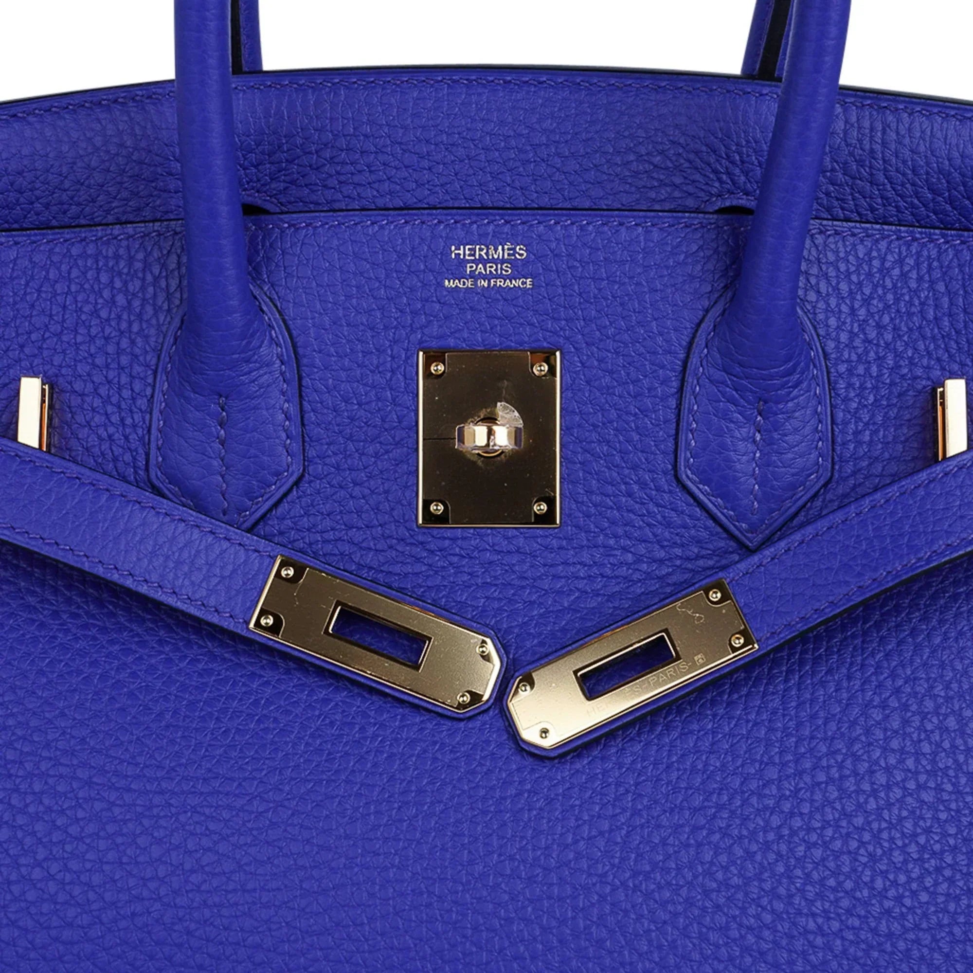👜Birkin 30 Bag Blue Electric Clemence Gold Hardware