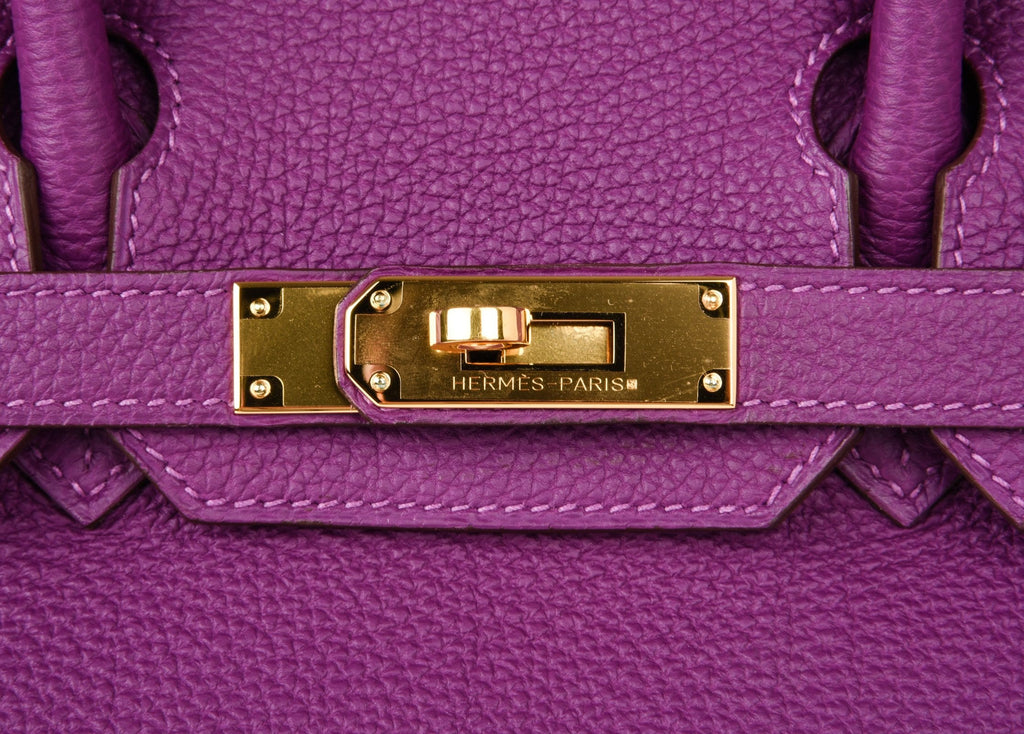 👜Birkin 30 Bag Anemone Togo Gold Hardware Exotic Purple Beauty