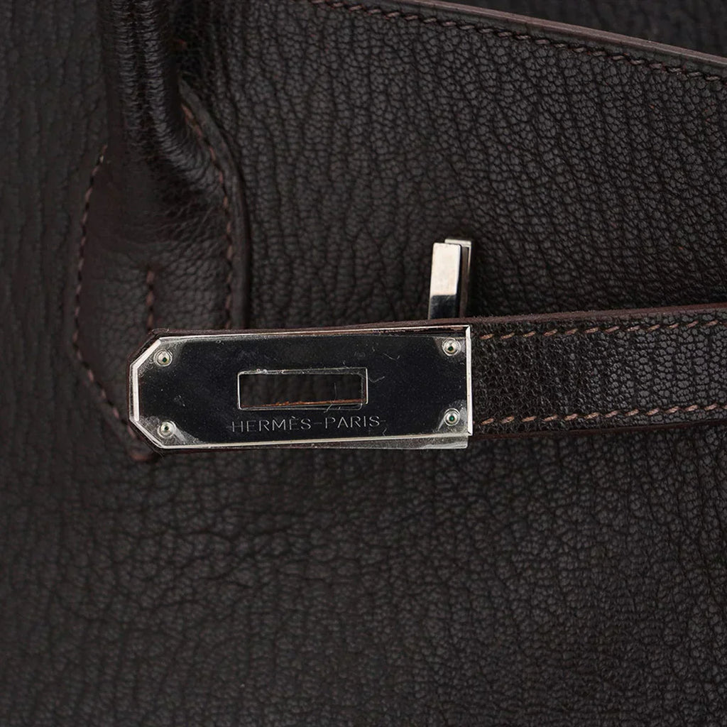 👜Birkin 35 Bag Cocoan Brown Chevre Leather with Palladium Hardware
