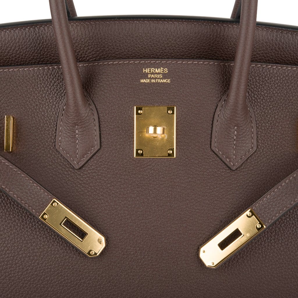 👜Birkin 35 Bag Chocolate Togo Gold Hardware