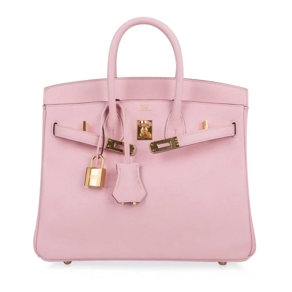 👜Birkin 25 Bag Rose Sakura Swift Gold Hardware Rare